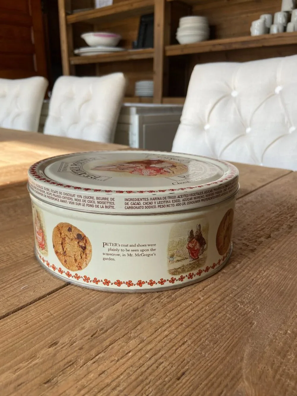 vintage beatrix potter cookie tin, peter rabbit collectible tin, beatrix potter
